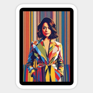 Art Deco Aubrey Plaza Sticker